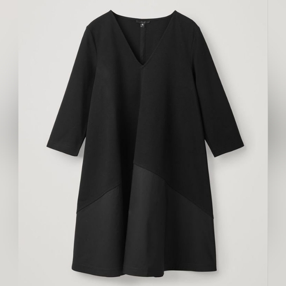COS Black Cotton A Line Dress XS - Picture 4 of 9